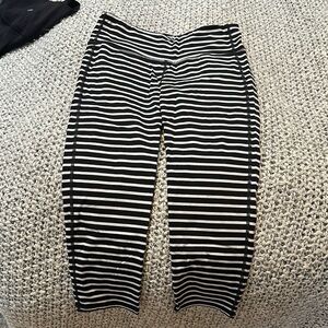 Striped Black and White Athelta small workout capri leggings